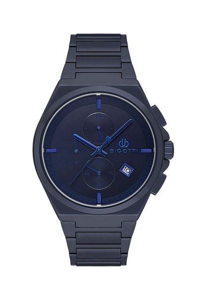 Bigotti Bg.1.10575-6 Steel Plated Functions Active Navy Blue Men's Wristwatch