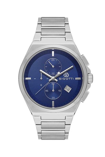 Bigotti Bg.1.10575-3 Men's Metallic Wristwatch - Steel Plated, Functions Active