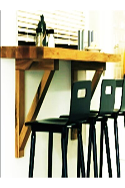 Tasarım Ahşap Duvara Monte Bar Masası 40cmx100cm