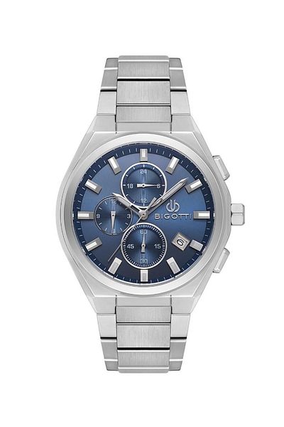 Bigotti Bg.1.10574-3 Steel Plated Functions Active Metallic Men Wrist Watch