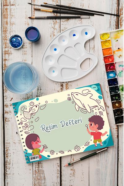 kutuTR لوحة رسم فاخرة بغطاء خشبي مقاس 25x35 - 110 جرام، 30 ورقة RD005