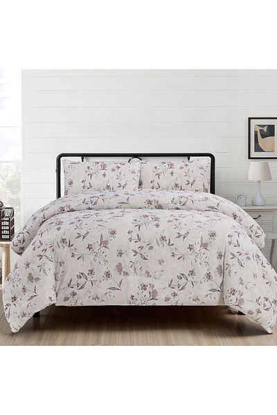 In House Stephen | 4 Pieces Summer Comforter Set - King - 260x240 cm - Beige