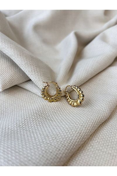 Ore design Gold Colored Steel Earrings