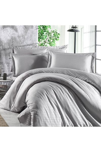 In House Rice | 6 Pieces Polyester Comforter Set - King - 260x240 cm - 1001 - Silver