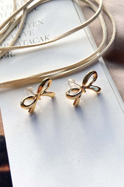 roshel 2 Farklı Renk Seçeneği Kurdele Küpe