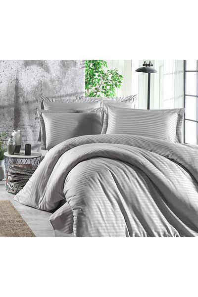 In House Rice | 6 Pieces Polyester Comforter Set - King - 260x240 cm - 1001 - Silver