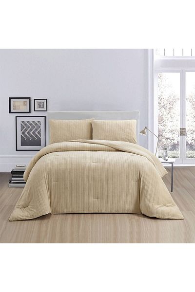 In House Naya | 3 Pieces Winter Comforter Set - King - 260x240 cm - Beige