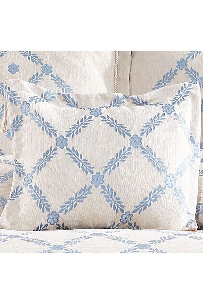 In House Toronto | 6 Pieces Chanel Comforter Set - King - 260x240 Cm - 551 - Beige & Blue