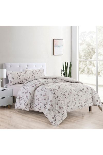 In House Stephen | 4 Pieces Summer Comforter Set - King - 260x240 cm - Beige
