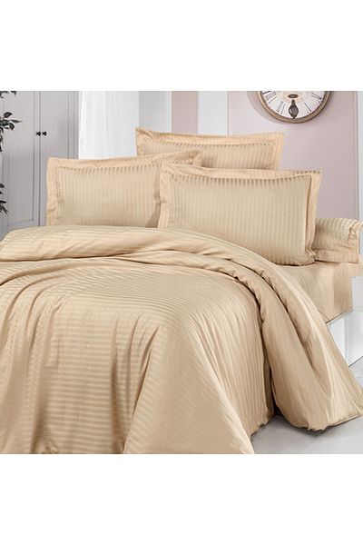In House Bowen | 6 Pieces Polyester Comforter Set - King - 260x240 cm - 1002 - Beige