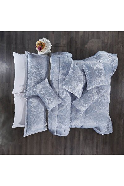 In House Vittoria | 10 Pieces Copland Comforter Set - King - 260x240 cm - 300 - Cyan