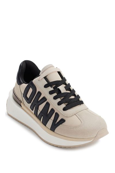 Dkny Black Beige Women's Sneakers - ARLAN Lace Up
