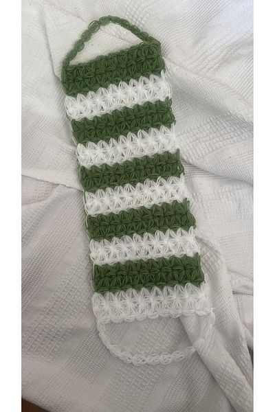 Rapithwin Handmade Green Washcloth Bath Washcloth 40X16 cm