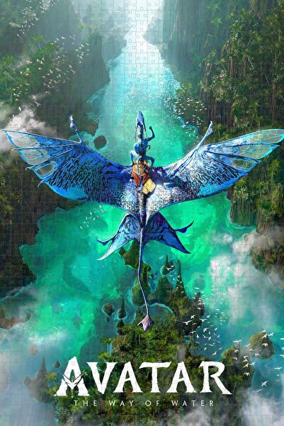 Jeronkarji Avatar: The Way of Water (2022) Film Posterinin 1000 Parça Puzzle Yapbozu Sürüm2 H35