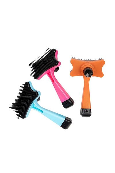 HERFİE Pet Cat Dog Hair Collection Comb Automatic Cleaning Comb with Keys