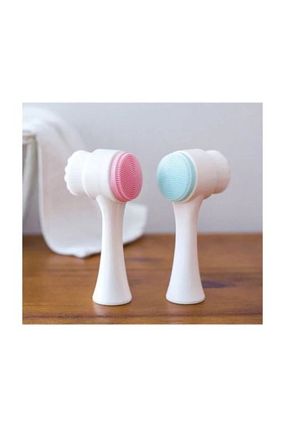 HERFİE Double Sided Skin Cleansing Brush and Silicone Blackhead Removal Apparatus