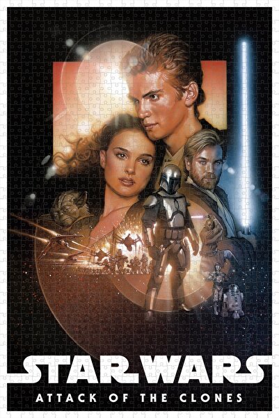 Jeronkarji Star Wars: Episode II - Attack of the Clones (2002) Film Posterinin 1000 Parça Puzzle Yapboz w1