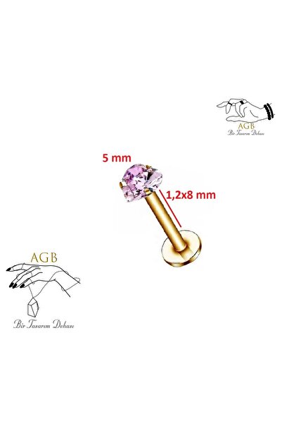 agbtasarım Kalp Figürlü Dudak, Burun, Kulak "medusa", "labret", "nose" Zirkon...