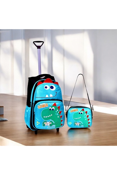 JOJO KIDS Geantă de școală primară pentru băieți cu model de dinozaur - pentr...