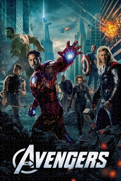 Jeronkarji The Avengers (2012) v3597 Film Posterinin 1000 Parça Puzzle Yapbozu