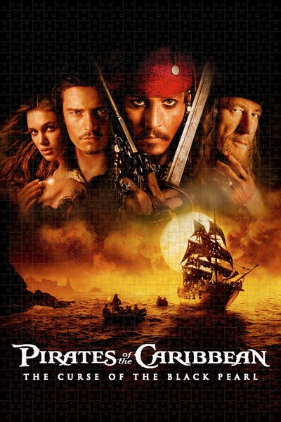 Jeronkarji Karayip Korsanları:  The Curse of the Black Pearl (2003) Film Posterinin 1000 Parça Puzzle Yapbozu