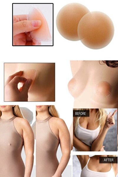 ÖzSima Göğüs Ucu Gizleyen Şeffaf Silikon Ped Bayanlara Özel Yaz Kış Sütyensiz...