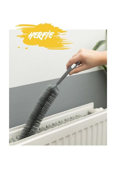 HERFİE جهاز تنظيف فرشاة طويل على شكل قرص العسل