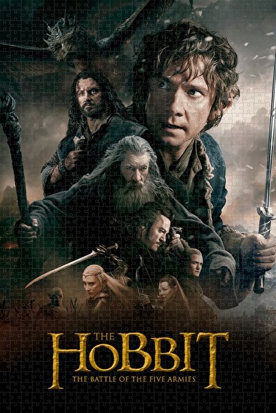 Jeronkarji The Hobbit: Beş Ordunun Savaşı (2014) Film Posterinin 1000 Parça P...