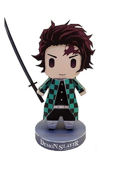 ZNC Demon Slayer Tanjiro - Creative Hobby and Cutting-Free Paper Model, Suitable for Kids and Adults