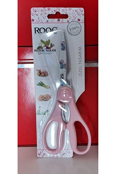 Rooc Pembe Desenli Çok Amaçlı Mutfak Makası