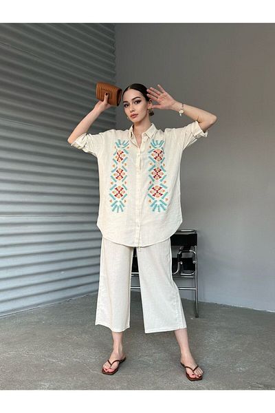 BAJAR Sprinkled Embroidered Viscose Set