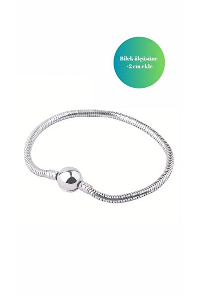 Aurora Volenta Shop Yazılı Düz Yuvarlak Klipsli Charm Bileklik