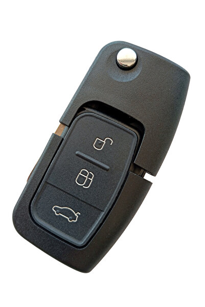 Kasey حافظة مفاتيح متوافقة مع Focus 2 Fiesta Mondeo Fusion مع شعار سلسلة مفاتيح السيارة