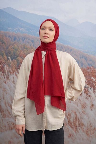 ARMANDA Olay Cotton Shal - Bordo