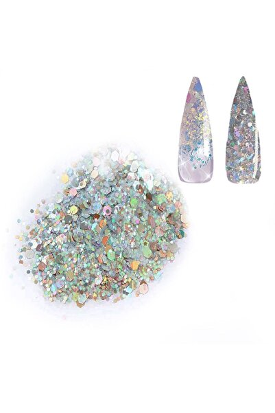 ROSEVELT Tırnak Süsleme Pulları Nail Art Tırnak Sim 1 gr /kutu Gümüş