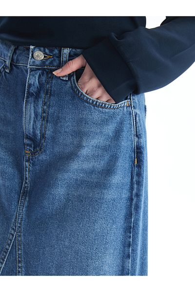 LC Waikiki Fusta Jean de damă - Standard Fit