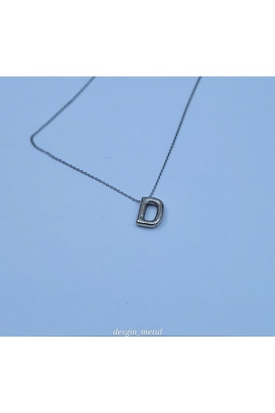 CAM Kadın koly Balon harfi  ince zincir kolyesi gold ve gümüş renki