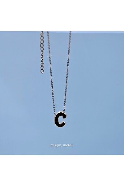 CAM Kadın koly Balon harfi  ince zincir kolyesi gold ve gümüş renki
