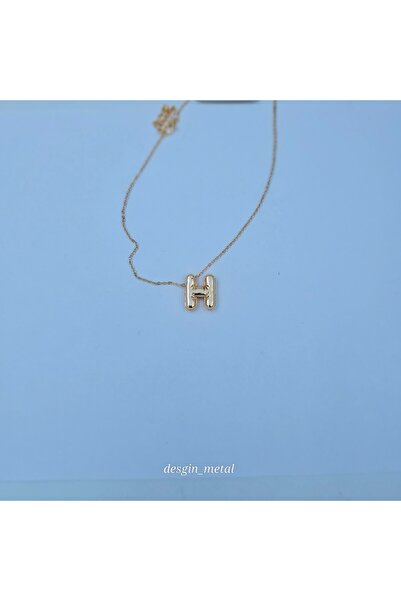 CAM Kadın koly Balon harfi  ince zincir kolyesi gold ve gümüş renki