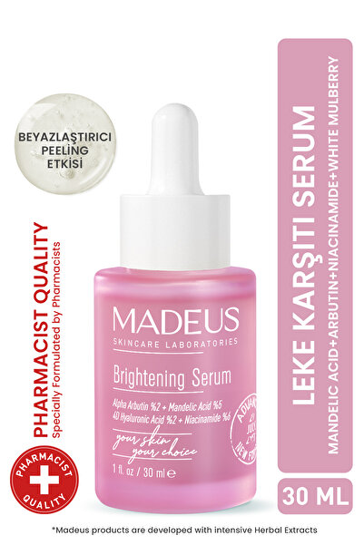 Madeus Skincare Laboratories Leke Karşıtı Ve Aydınlatıcı %2 Alpha Arbutin %5 Mandelik Asit Içeren Brightening Serum 30 ml