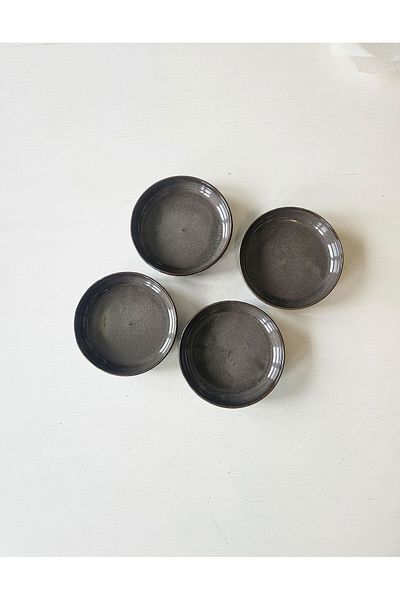 Aryıldız Galaxy Smoked BLACK Bowl 4 Pieces 11.5 cm