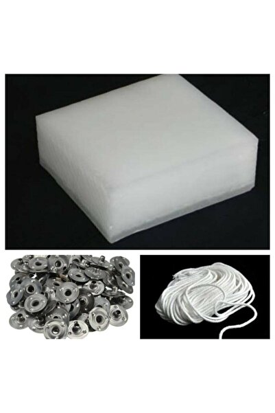 NETTENS Avantaj Paket Parafin 1kg- Fitil 5mt- Çıt Çıt 50 Adet, Mum Yapımı Mal...