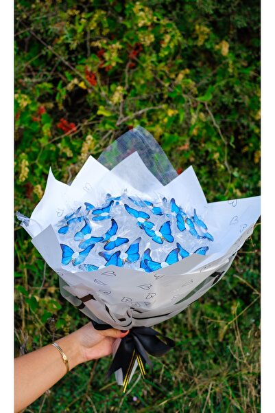 BYSHOPPİNG Led Işıklı Kelebek Buketi A Kalite Büyük Boy Sevgililer Günü Hediy...