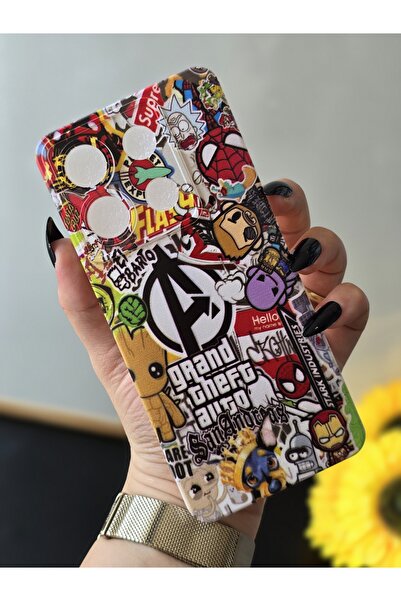 SUPER FRAME Xiaomi Redmi Note 13 Pro 5G Uyumlu Baskılı Şeffaf Telefon Kılıfı