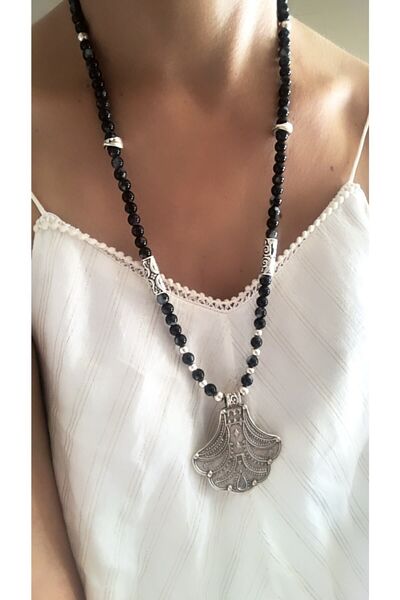 by özllem بوهو أنترا حبة تصميم قلادة