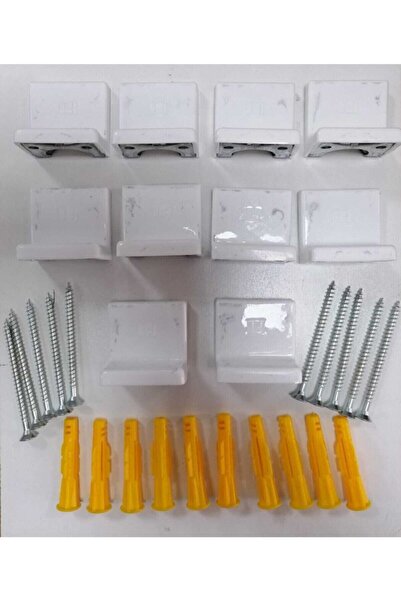 Genel Markalar Dolap Askı Elemanı 10 Adet - Dolap Duvar Montaj Aparatı Beyaz ...