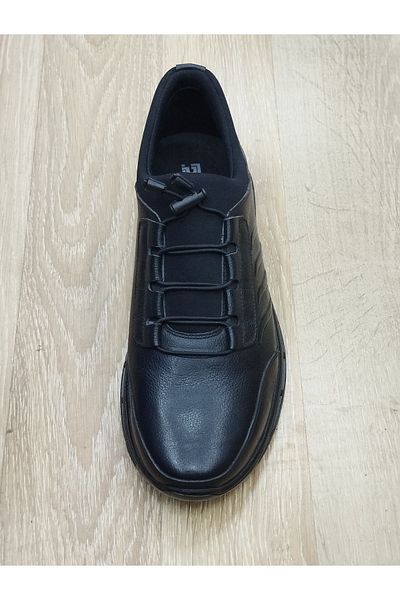 LİCCAS Pantofi sport de iarnă pentru bărbați Droplant - piele naturală, cauciuc și talpă cu filet, fără șireturi și ortobetici