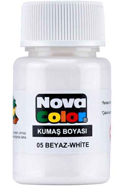 Nova Color Fabric Textile Tekstil Tüp Kumaş Boyası Beyaz Renk Kıyafet Elbise ...