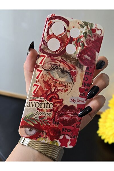 SUPER FRAME POCO X6 5G Uyumlu Baskılı Şeffaf Telefon Kılıfı