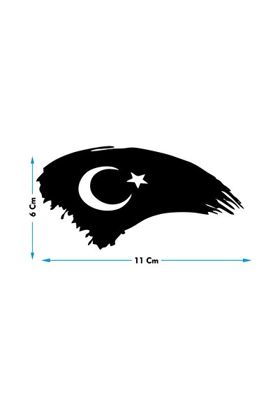 Şimdi Trend العلم التركي حروف نافذة السيارة 11x6 سم ملصق خلفي للسيارة نماذج ح...